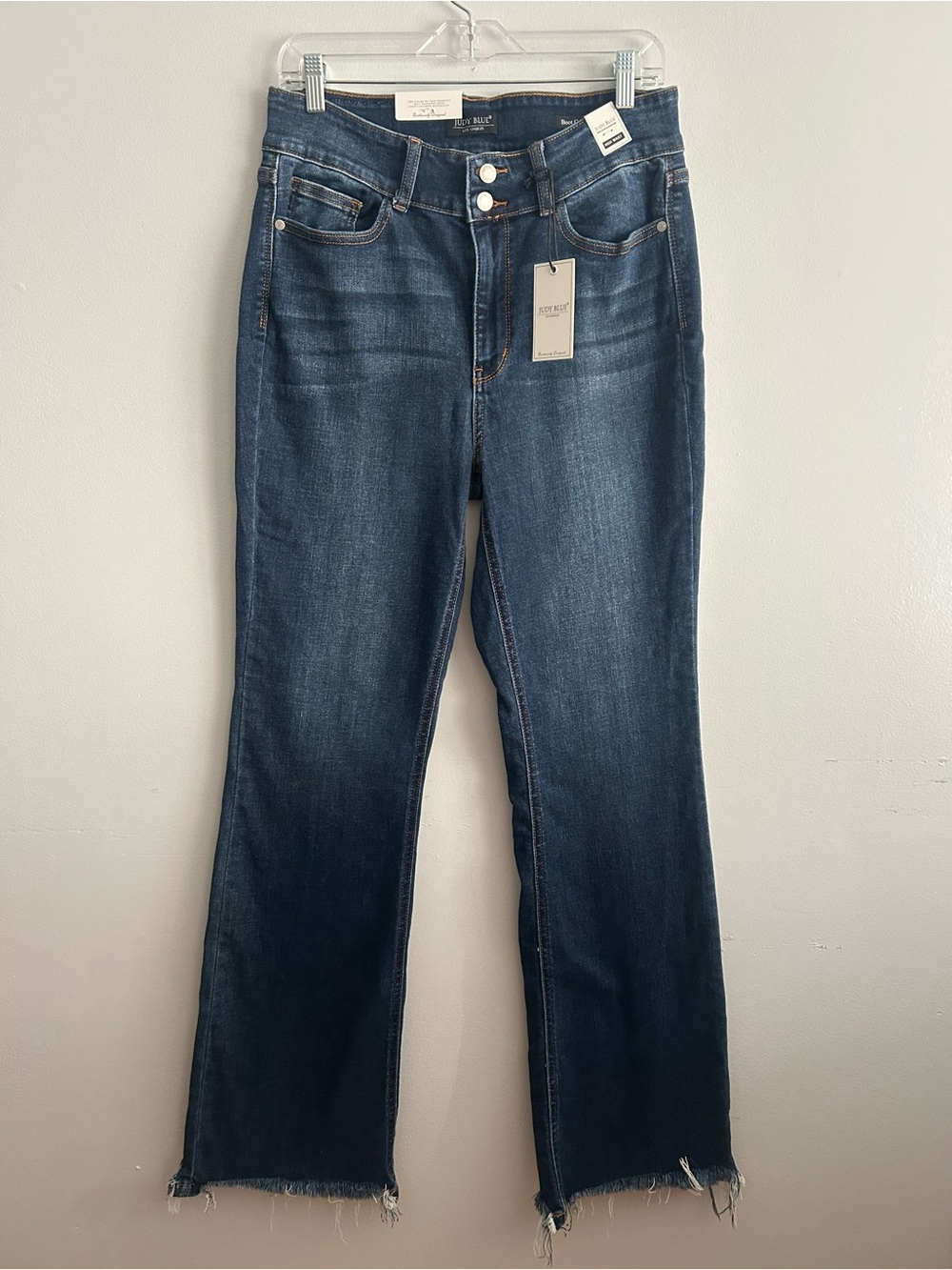 Judy Blue High Waist Frayed Hem Boot Cut Jeans